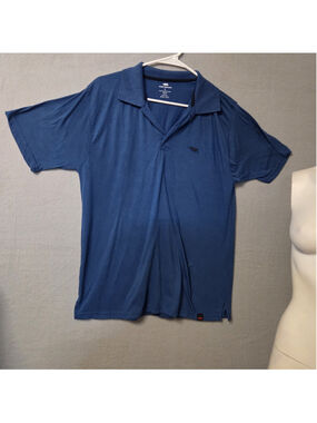 Men's Red Rhino Polo Shirt Size L Blue Black
